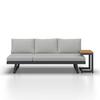 TUINBANK LOAN - Antraciet/Donkergrijs, Modern, Hout/Textiel (210/84/78cm) - Bessagi Garden
