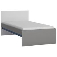 Krevet Laser - bijela/siva, Moderno, drvni materijal/plastika (90/200cm) - Modern Living