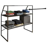 DACHSCHRÄGENREGAL DISAL - Schwarz, Design, Metall (100/100/50cm) - MID.YOU