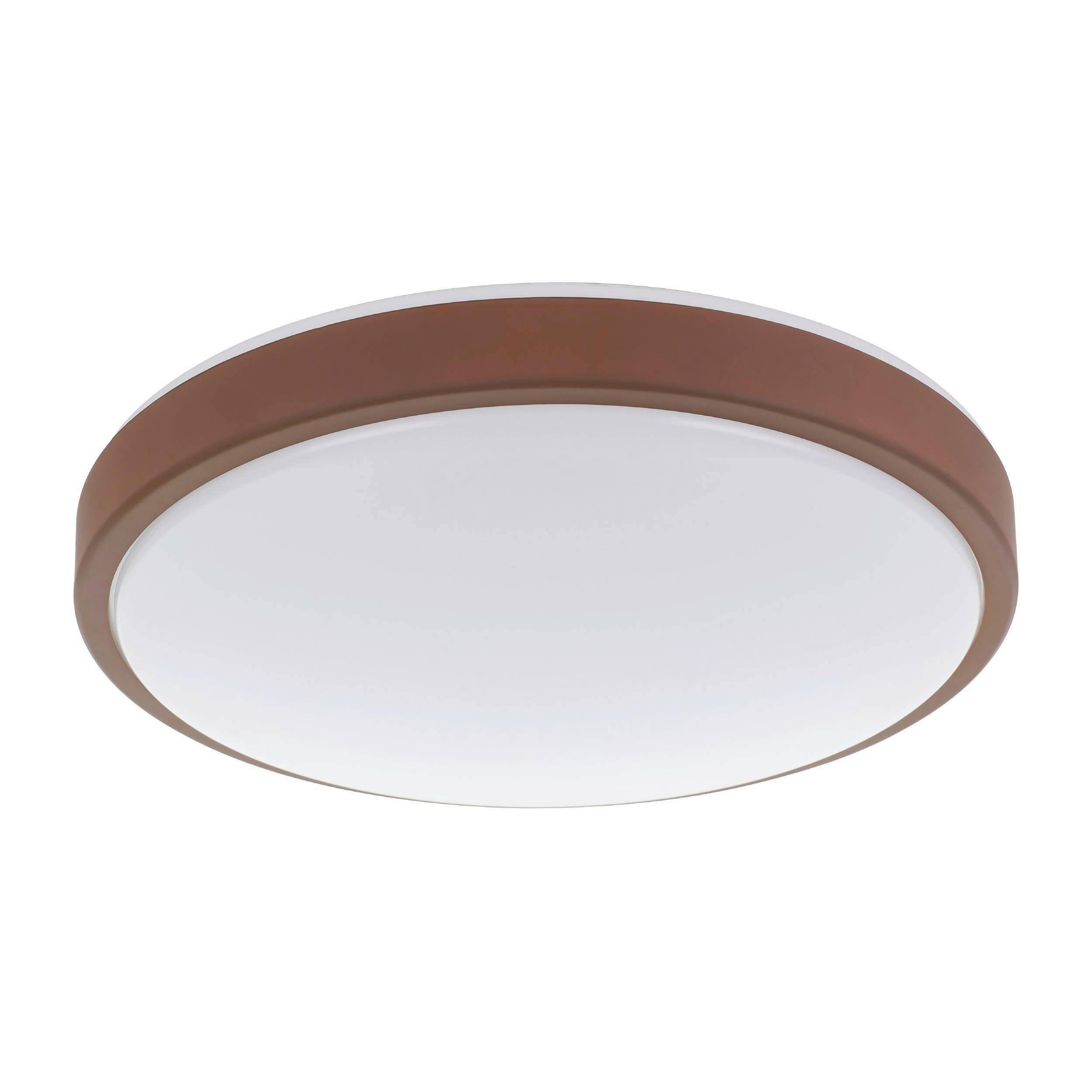 Deckenleuchte 31221 Lezuza Mokka/weiss - Weiss/Mokka, Basics, Kunststoff/Metall (32,5/9cm) - Eglo