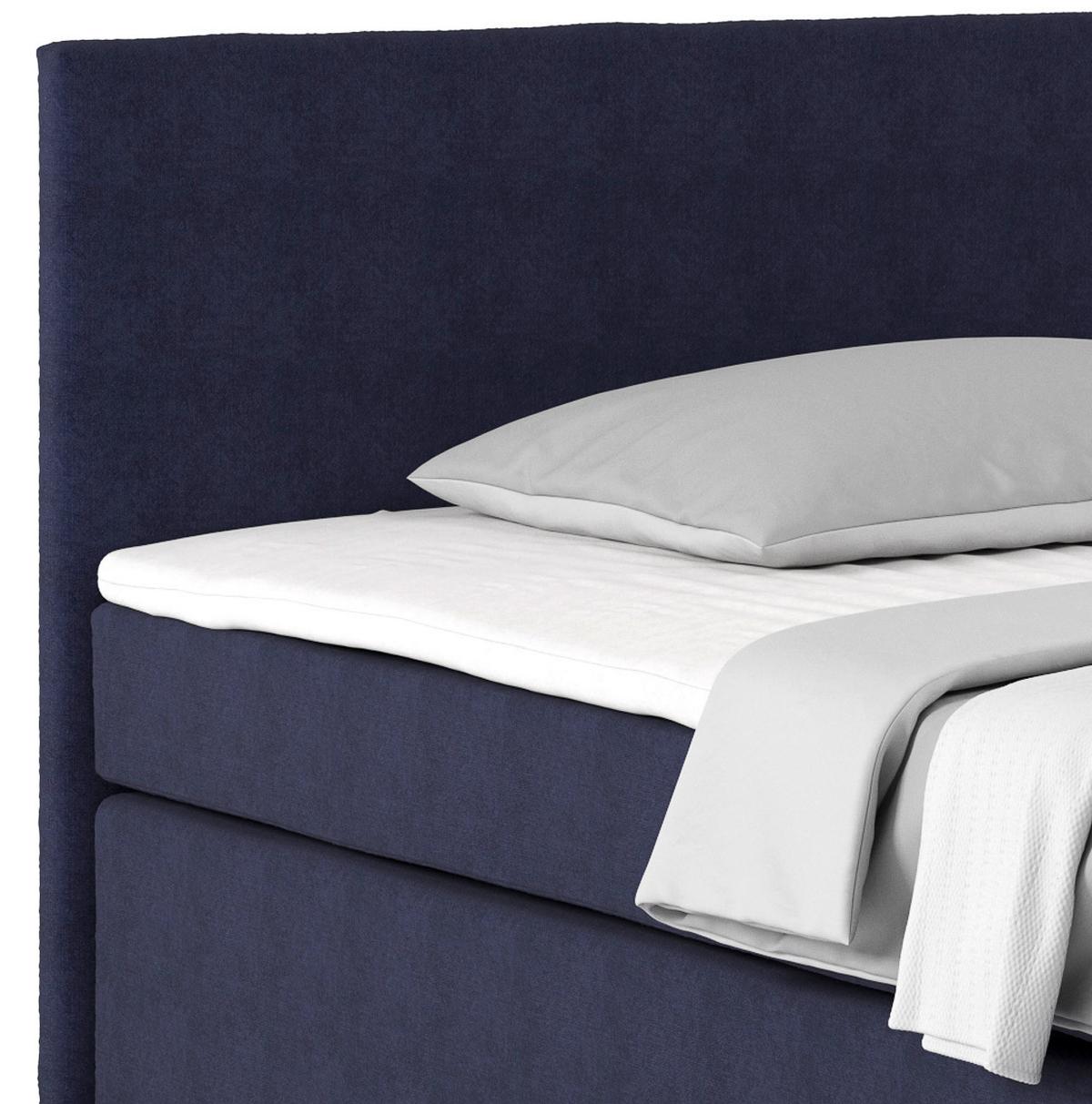 Boxspring Krevet Nero - boje kroma/plava, Konvencionalno, tekstil/metal (140/200cm) - Best Price