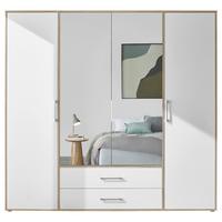 Ormar S Klasičnim Vratima Lembo - bijela/srebrne boje, Konvencionalno, staklo/drvni materijal (206/195/60cm) - Modern Living