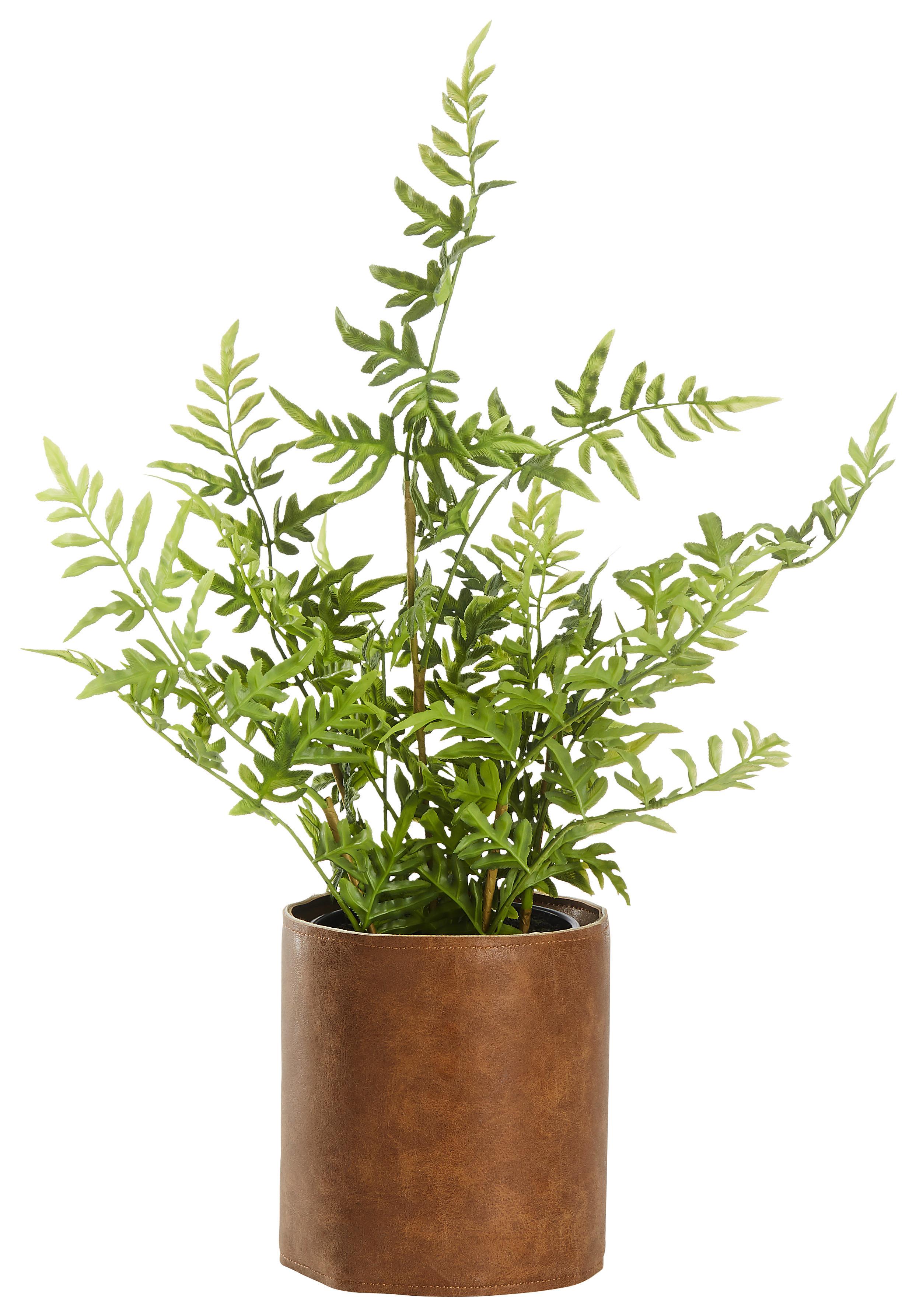 Kaspó Mette - világosbarna, műanyag/textil (12,5/14cm) - Modern Living
