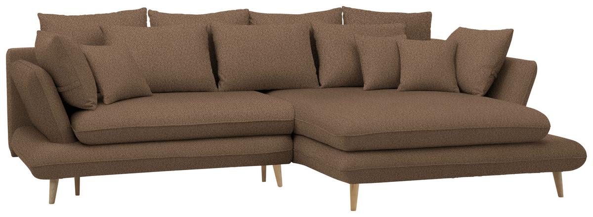 Kutna Garnitura Monte - cappuccino/prirodne boje, Romantično / ladanjski, tekstil/drvo (283/181cm) - Premium Living