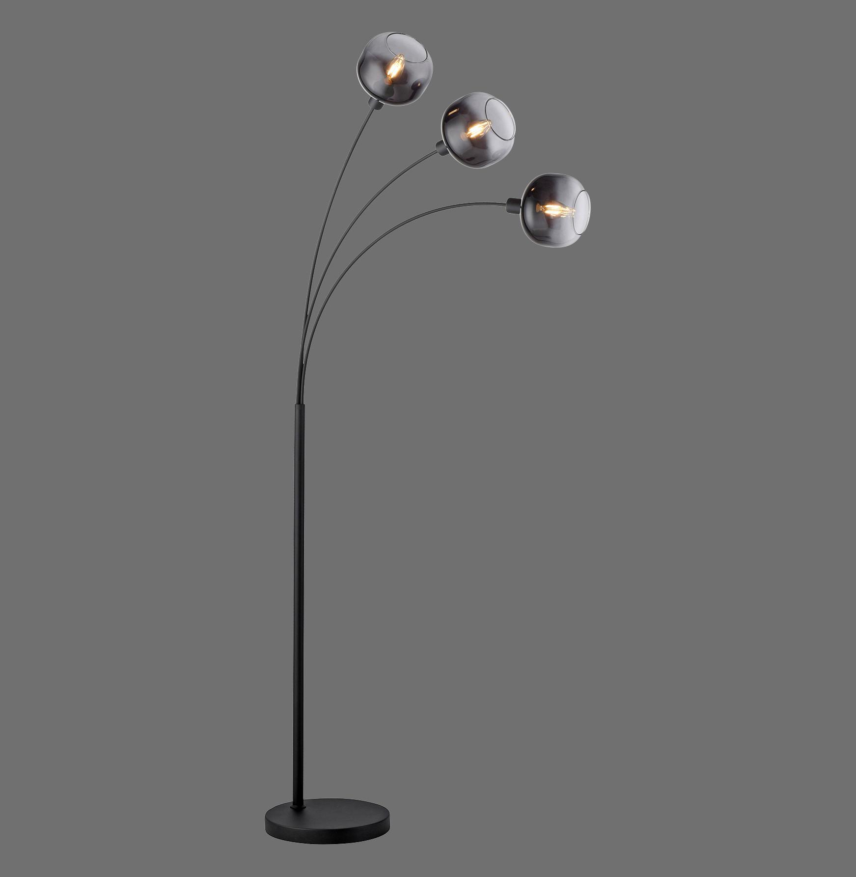 LED-Stehleuchte Zea Schwarz max. 25 Watt - Schwarz, MODERN, Kunststoff/Metall (95/95/160cm)