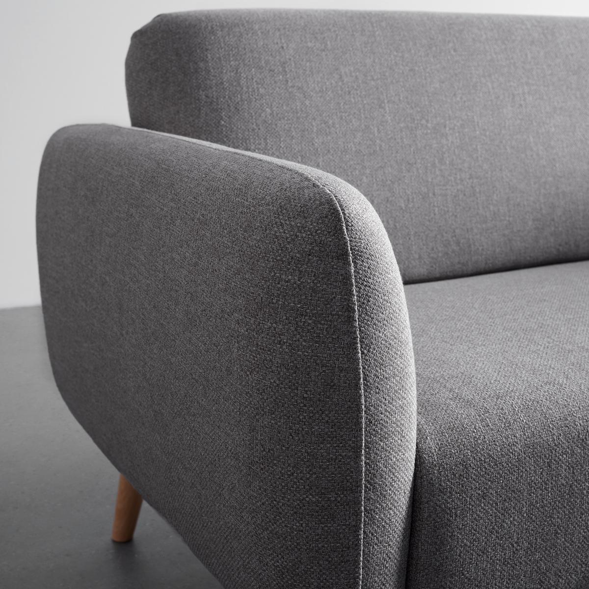 Canapea cu 2 locuri PIA - gri închis, Modern, textil (146/76/75cm) - Bessagi Home