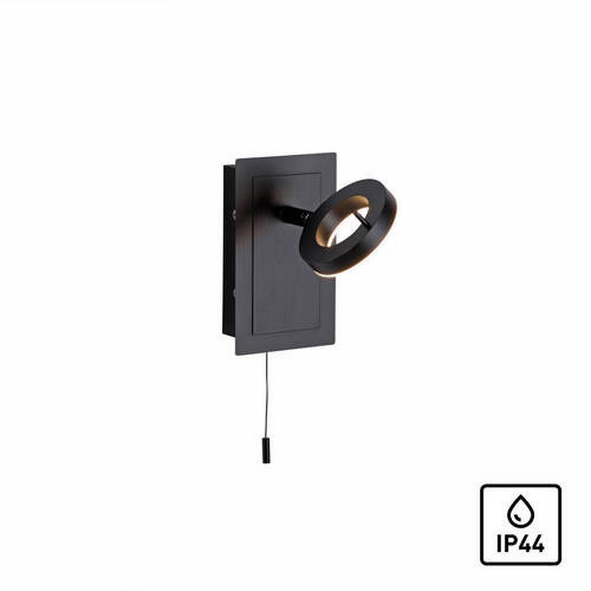 KINKIET ŁAZIENKOWY 9785-13 SILEDA - antracytowy, Modern, tworzywo sztuczne/metal (16,5/13,5/19,5cm) - Paul Neuhaus