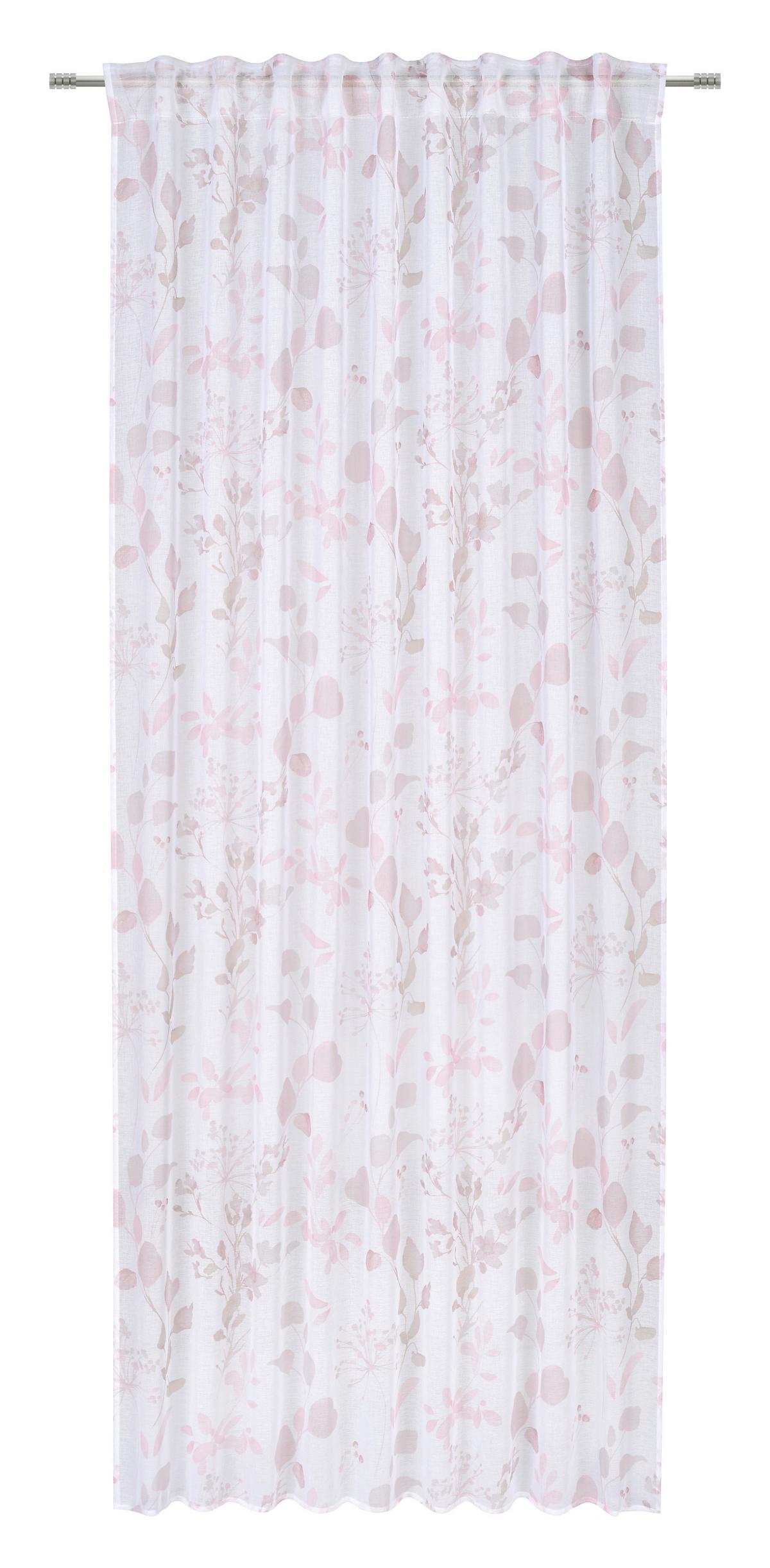 Draperie confecționată Olivia - roz deschis, textil (140/245cm) - Mömax