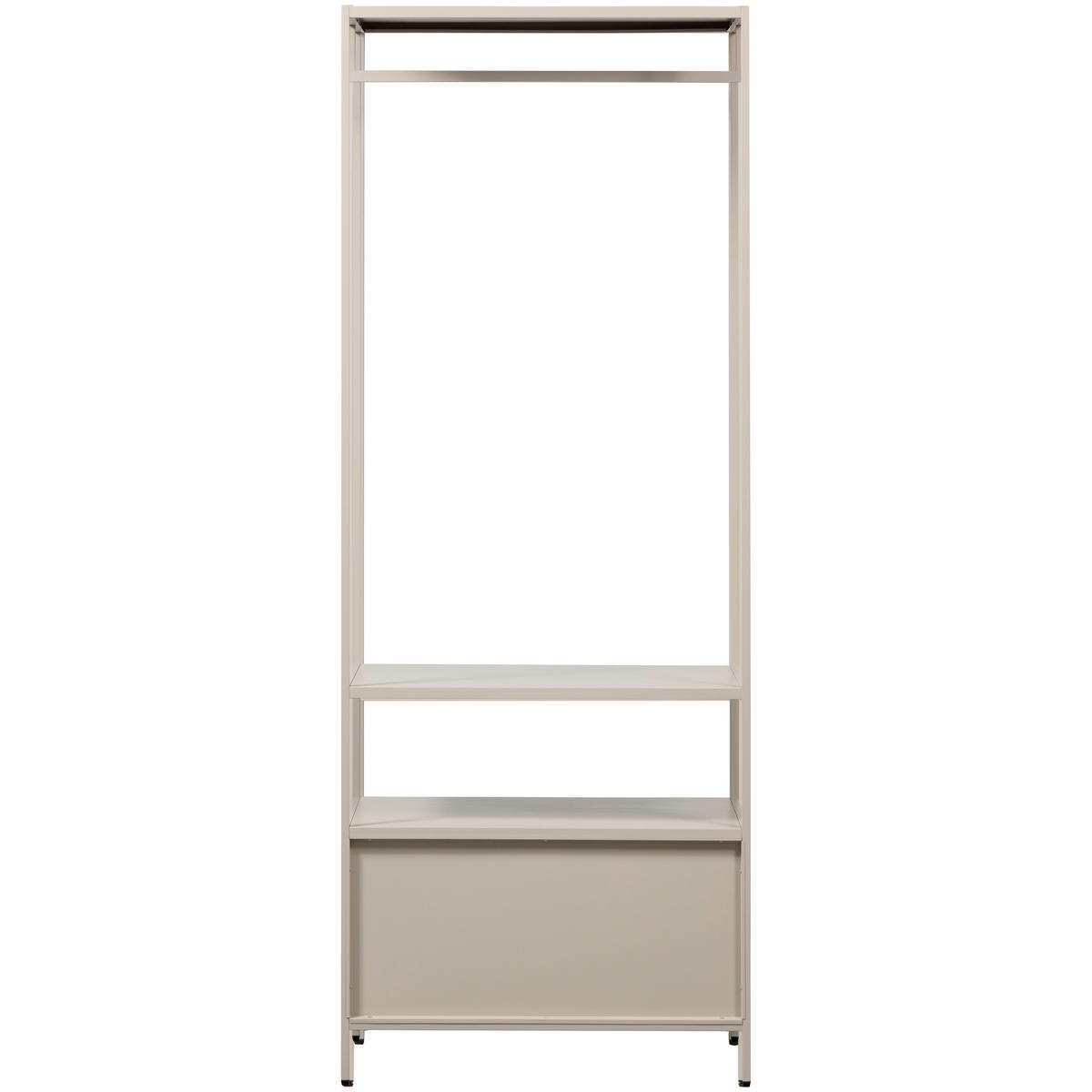 OFFENER KLEIDERSCHRANK Ferris Sandfarben B: 70cm - Sandfarben, Basics, Metall (70/185/54cm) - MID.YOU