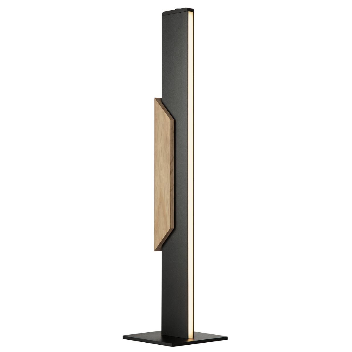 LAMPA STOŁOWA LED G60275/76 ARCUS - czarny/dąb bianco, Natur, tworzywo sztuczne/metal (56/12/12cm) - Brilliant