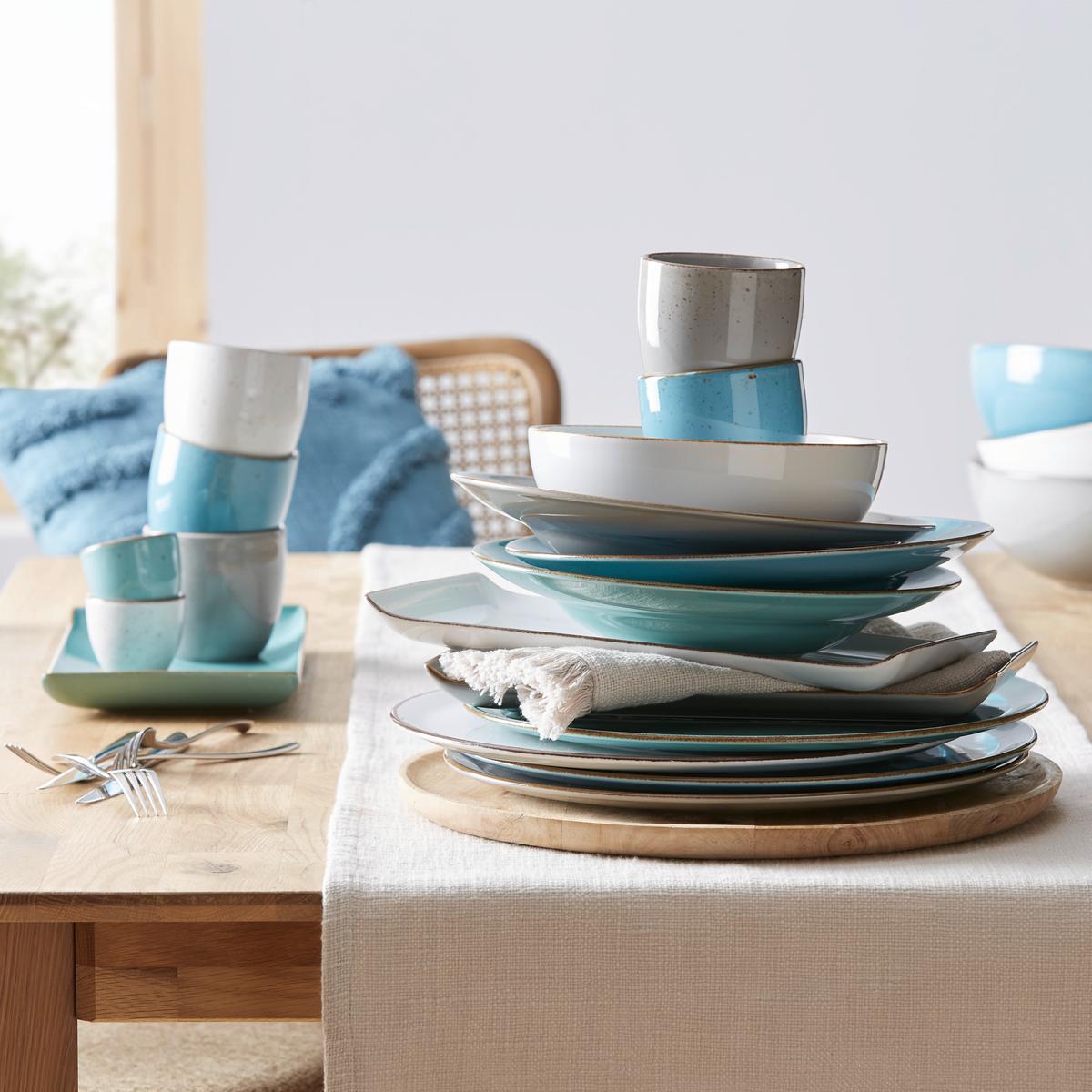 Espressotasse Capri aus Porzellan ca. 80ml - Blau, Modern, Keramik (6,5/6,5/6cm) - Premium Living