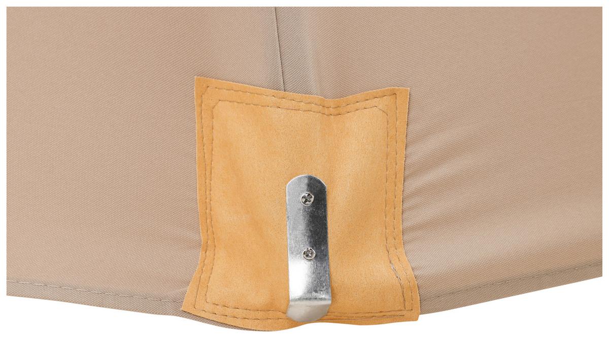 Sonnenschirm Naxos Hellbraun B: ca. 300 cm - Hellbraun, KONVENTIONELL (300/262/300cm) - Gardenson