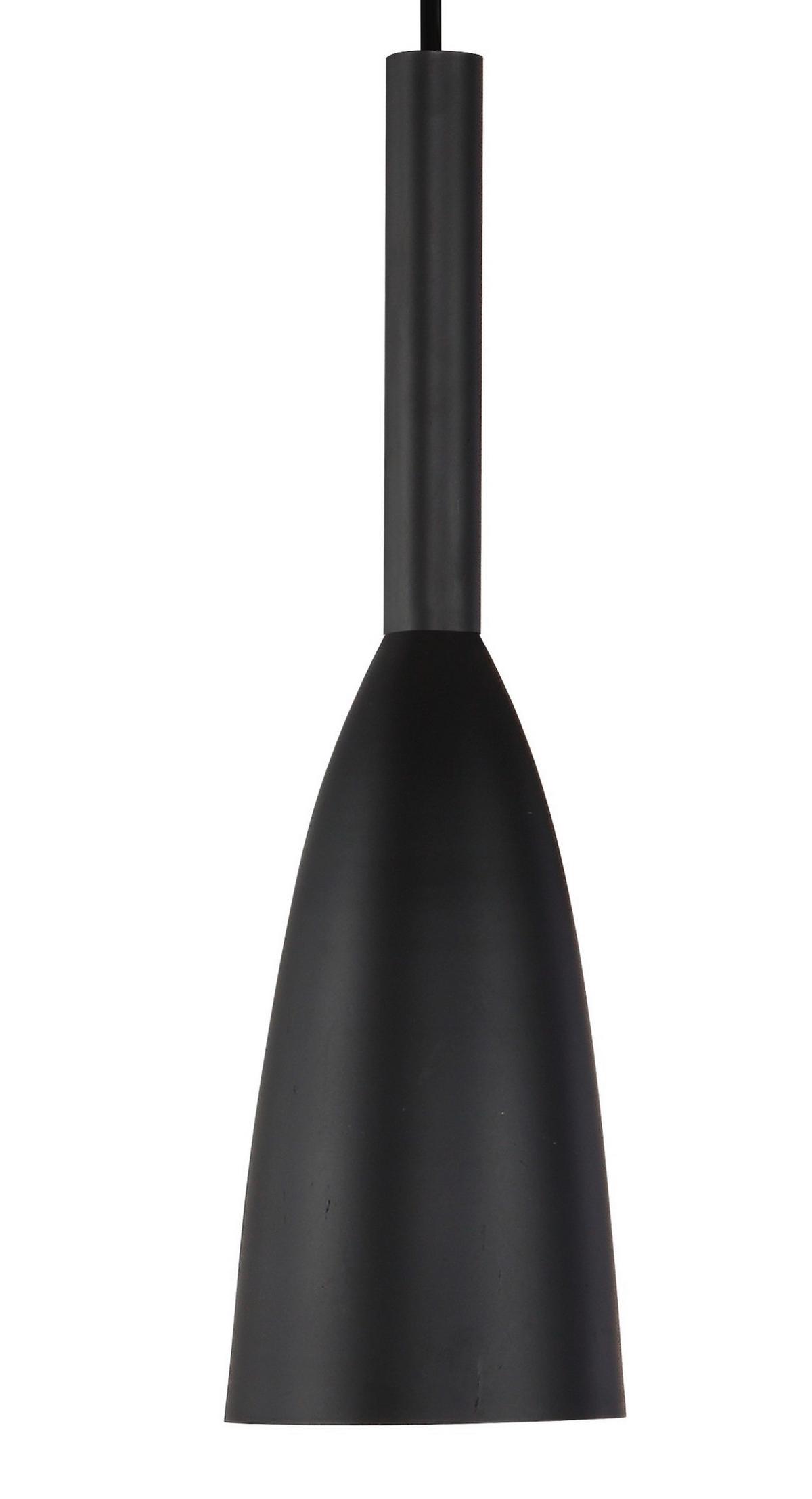 Hängeleuchte Lp-181/1p Bk Solin - Schwarz, Design, Metall (11/137/10cm)