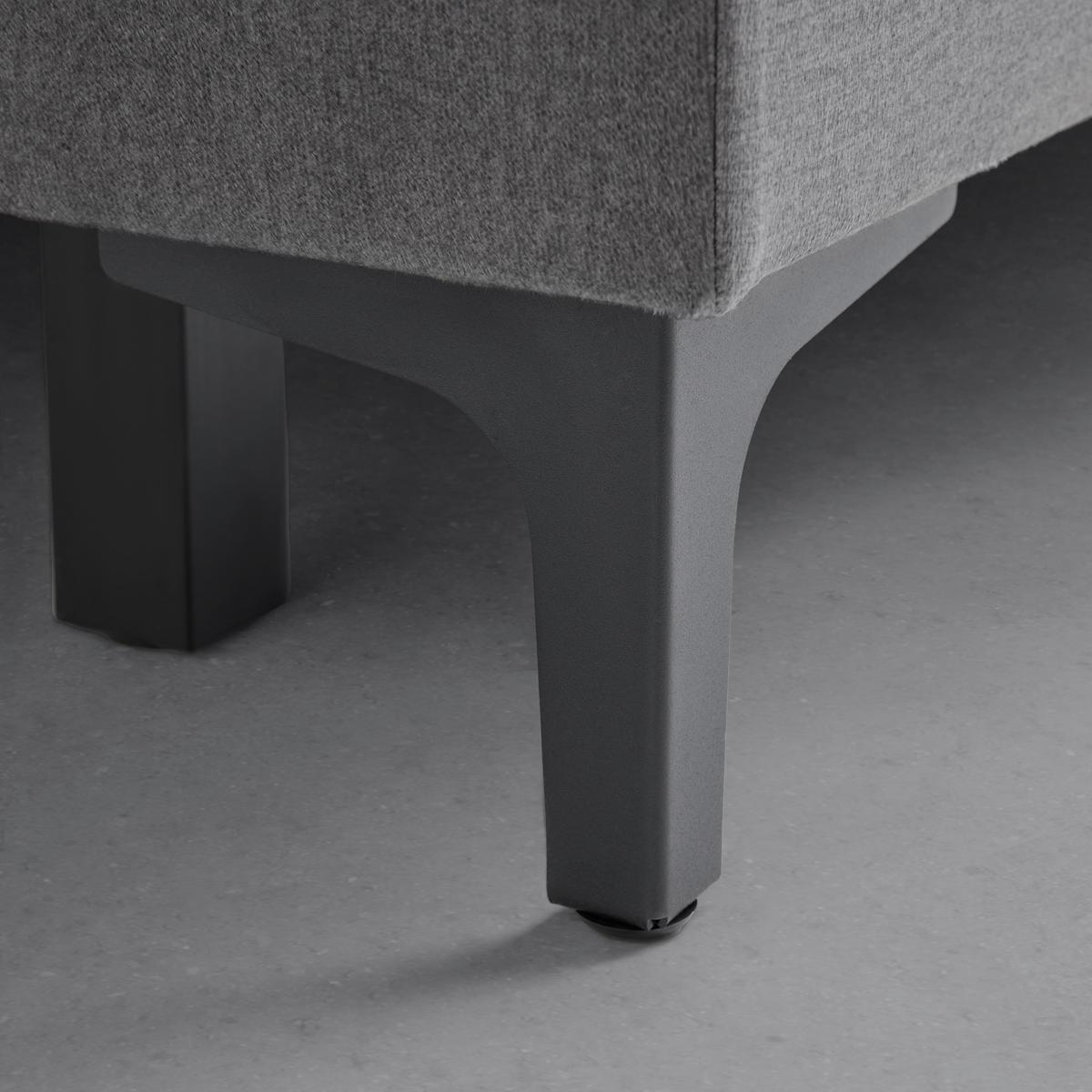 Boxspringbett Falcon in Grau ca. 180x200cm - Schwarz/Grau, Konventionell, Holz/Textil (180/200cm) - Premium Living