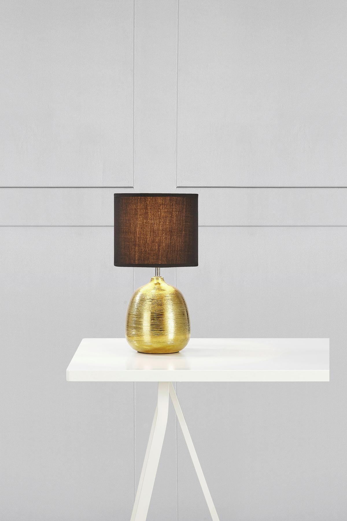 LAMPA STOŁOWA OSCAR - kolor złoty, Basics, ceramika (20/37,5cm) - Markslöjd