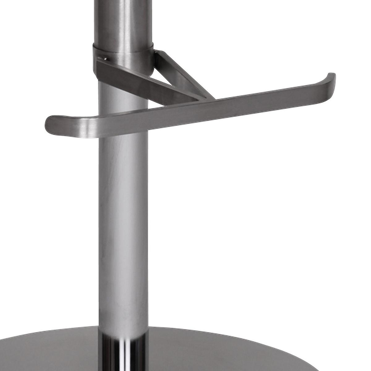 STOŁEK BAROWY WL1.282 - kolor srebrny/biały, Modern, metal/tkanina (43/65/43cm) - MID.YOU