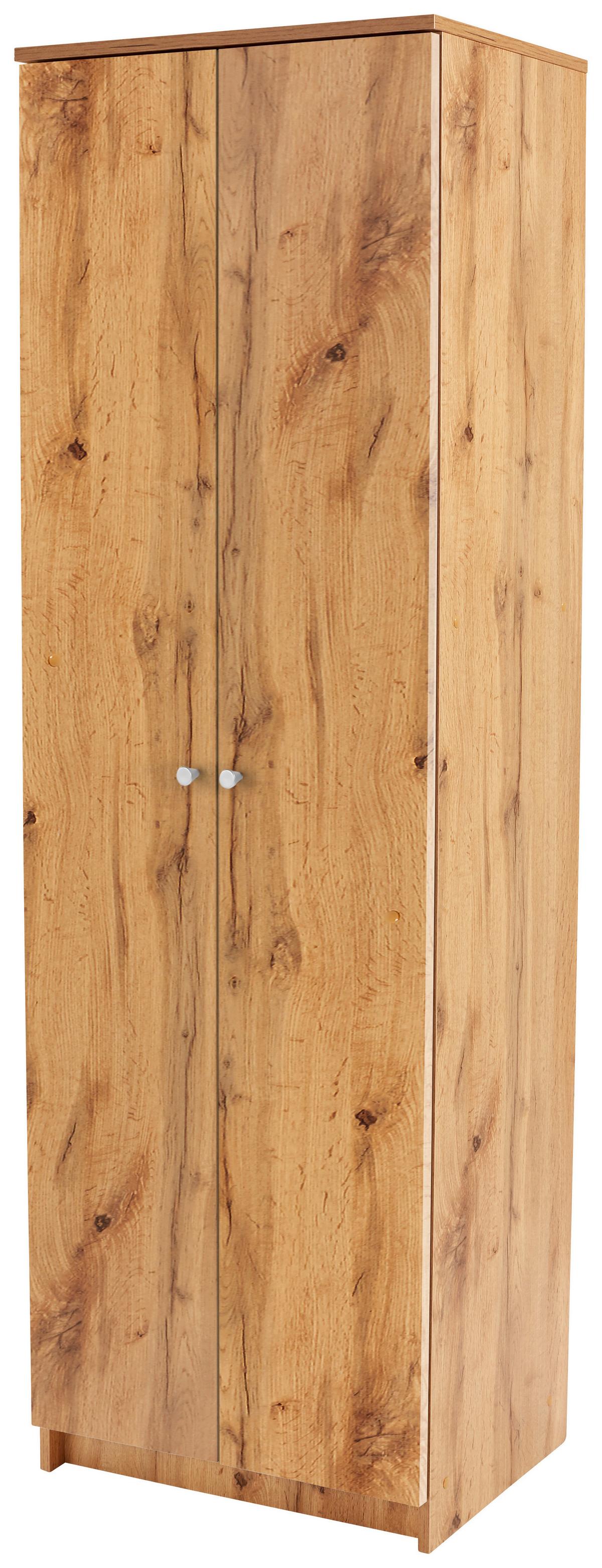 Višenamjenski Ormar Kv05 - hrast Artisan/boje aluminija, Moderno (62,4/178,6/35,4cm) - Best Price