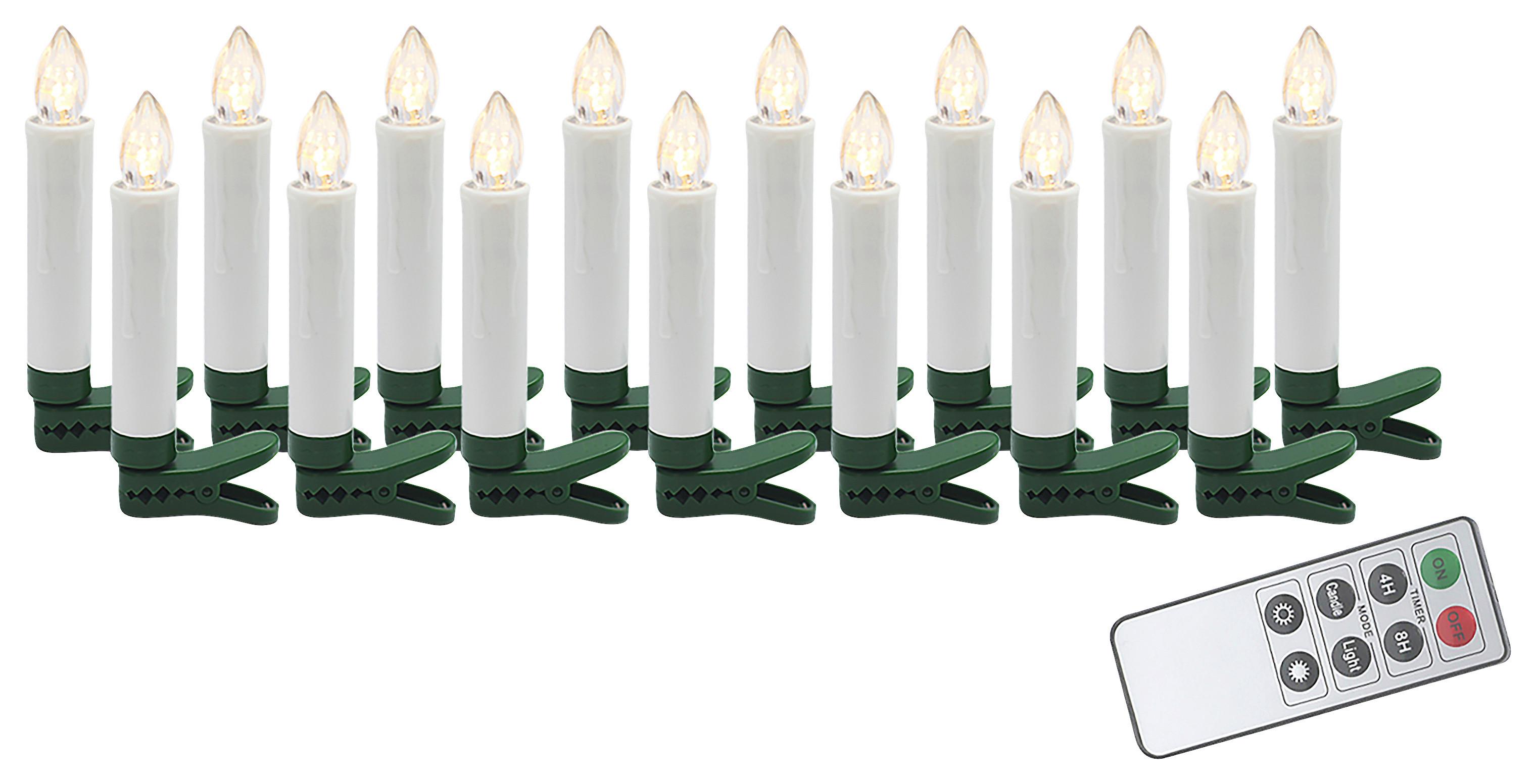 Christbaumkerze Christina Weiß, 16-teilig - Weiß (1,5/10cm) - Mömax