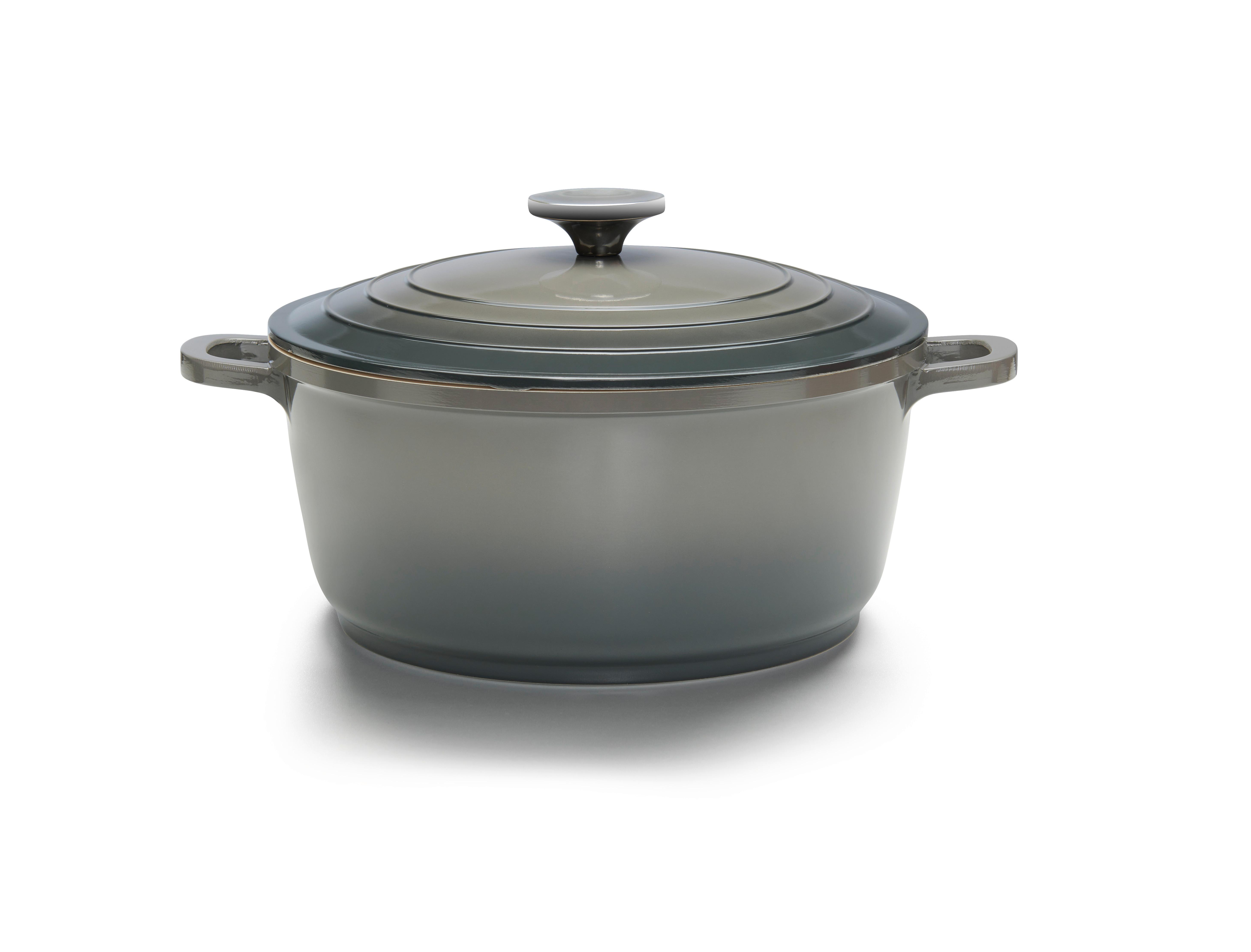 Bratentopf Elisa M Grau ca. 4,4 l - Grau, KONVENTIONELL, Metall (24/11cm) - Modern Living