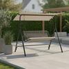 HAMMOCK SAVANNA - ljusgrå/svart, Modern, metall/textil (170/162/120cm) - Bessagi Garden