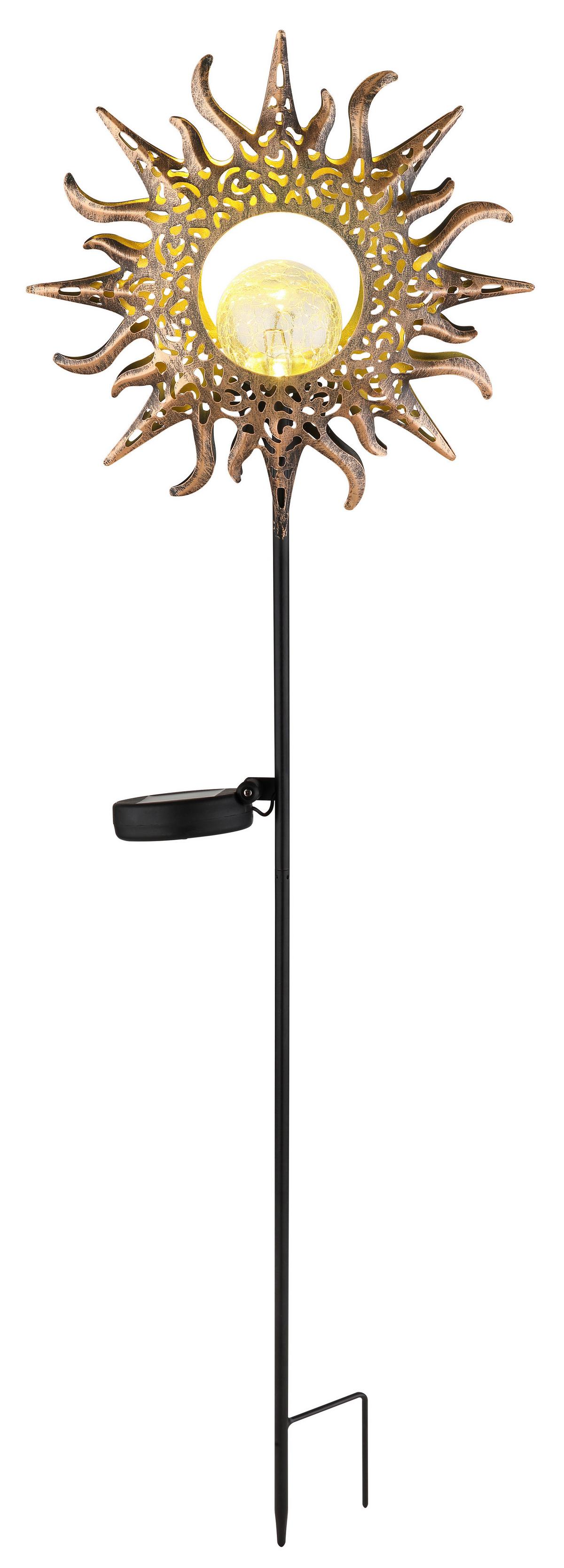 Solarna Svjetiljka Boja Hrđe - boje hrđe/prozirno, Basics, staklo/metal (24,2/81,5cm) - Globo