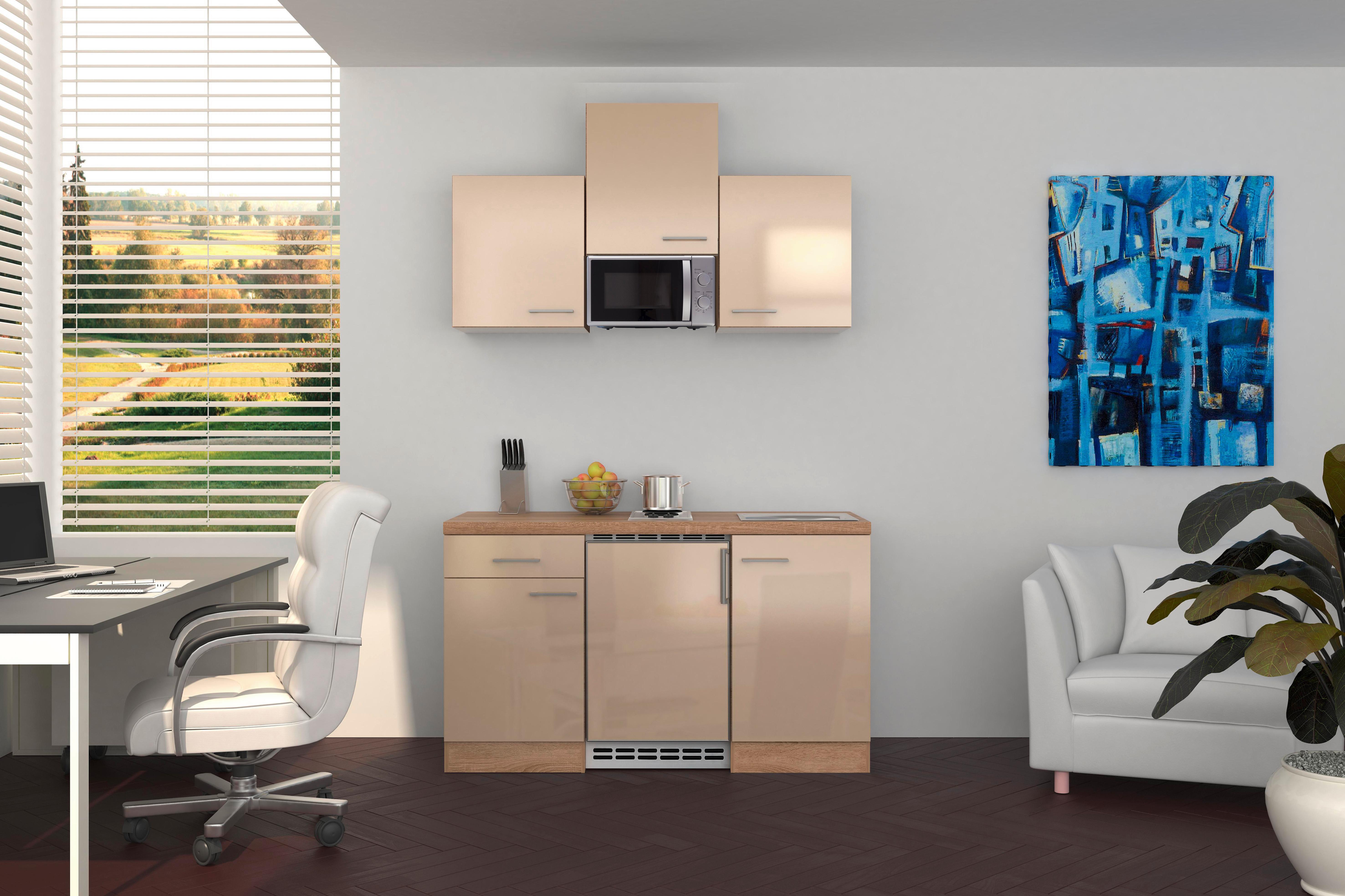 Blok Kuhinja S Aparatima Nepal G-150 - kašmir/boje oplemenjenog čelika, Moderno, drvni materijal/metal (150,5cm) - MID.YOU