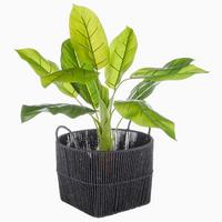 Kosár Aaron - fekete, fém/papír (32/29cm) - Modern Living