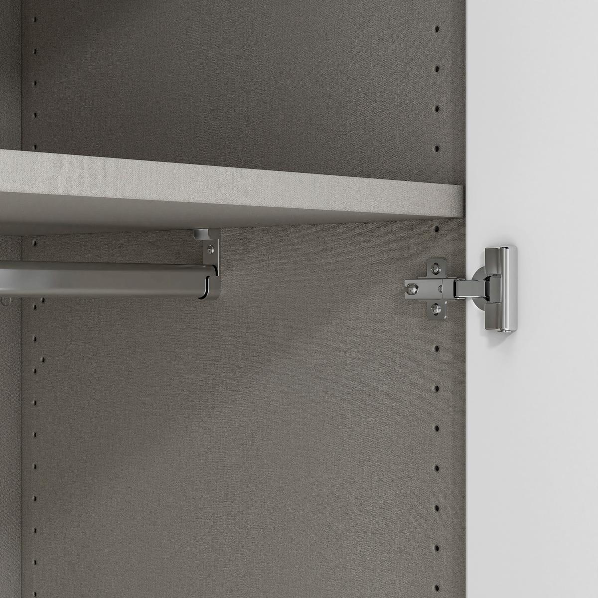 SZAFA UCHYLNA AMETISTA - biały wysoki połysk/czarny, Design, materiał drewnopochodny/metal (250/223/62cm) - Novel