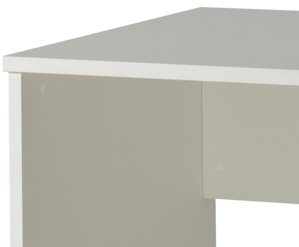 Jugendschreibtisch B 140cm H 75cm London, Weiß - Weiß, MODERN, Holzwerkstoff (140/65/75cm) - MID.YOU