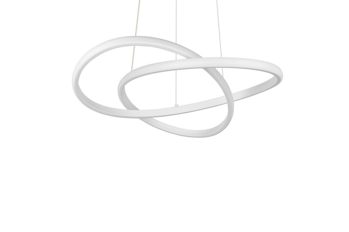 Lampă suspendată cu LED Maximilian - alb, Konventionell, plastic/metal (50/150cm) - Mömax