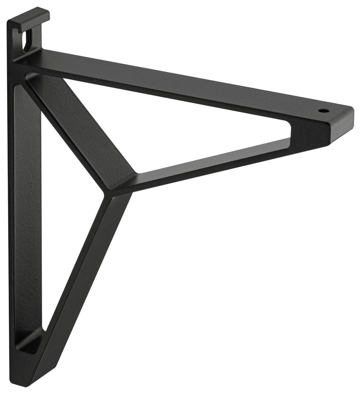Wandhalter in Schwarz - Schwarz, MODERN, Metall (16/2,5/18cm) - Mömax
