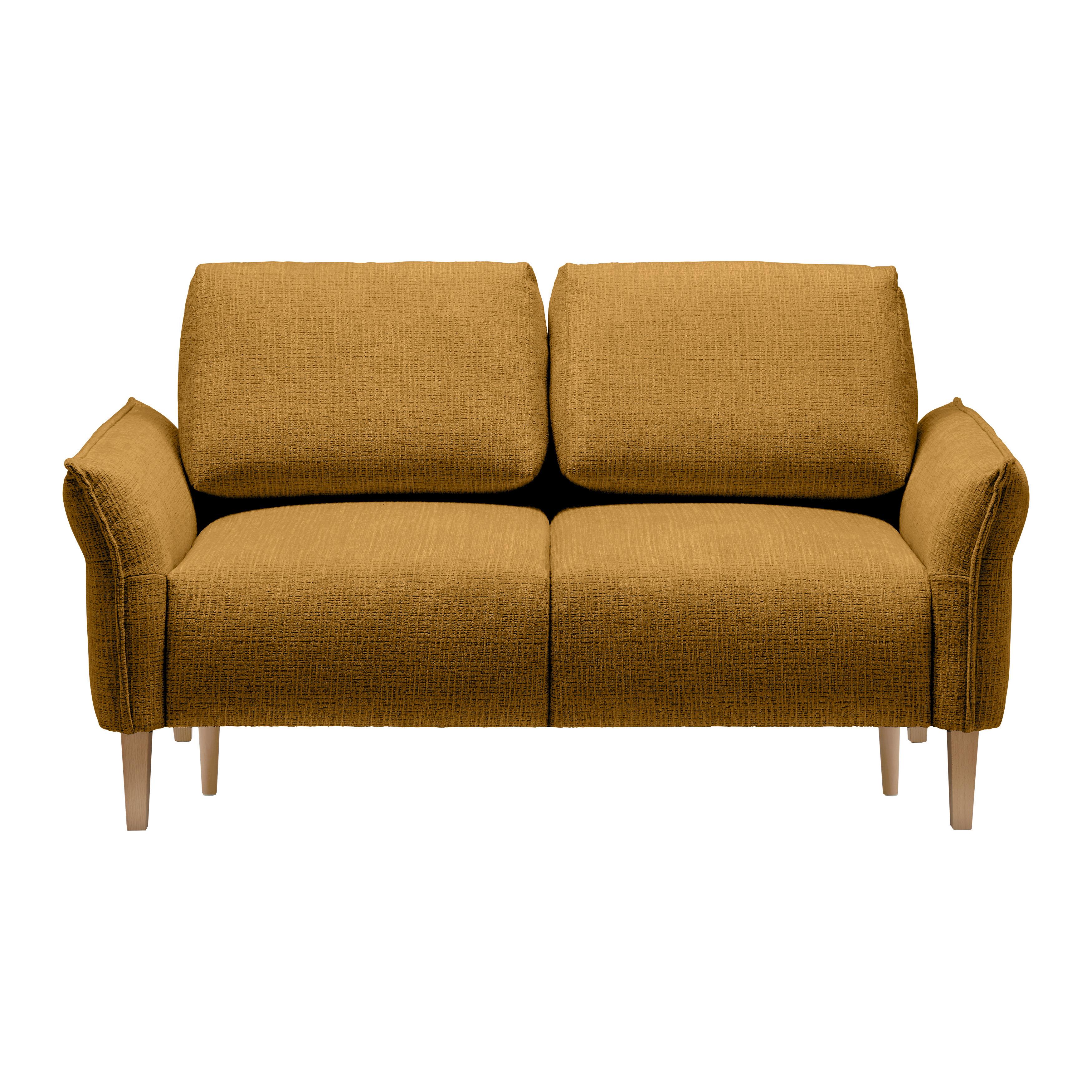 CANAPEA CU 2 LOCURI CUSTOM - galben muștar/crem, Modern, textil (150/85/92cm) - Mömax