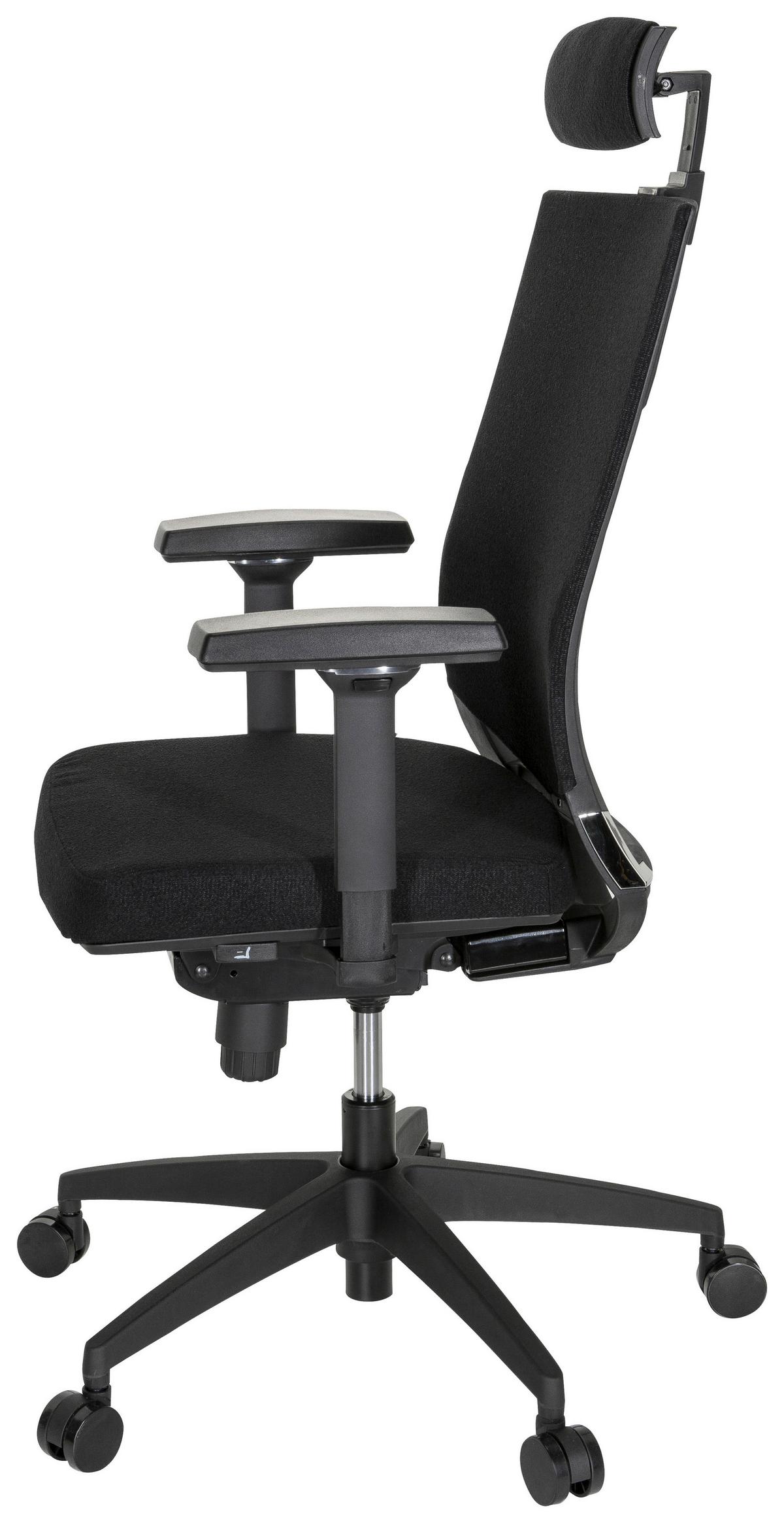 Pisarniški Stol Porto Max High I, Črna - črna, Moderno, umetna masa/tekstil (63/113/65cm) - MID.YOU