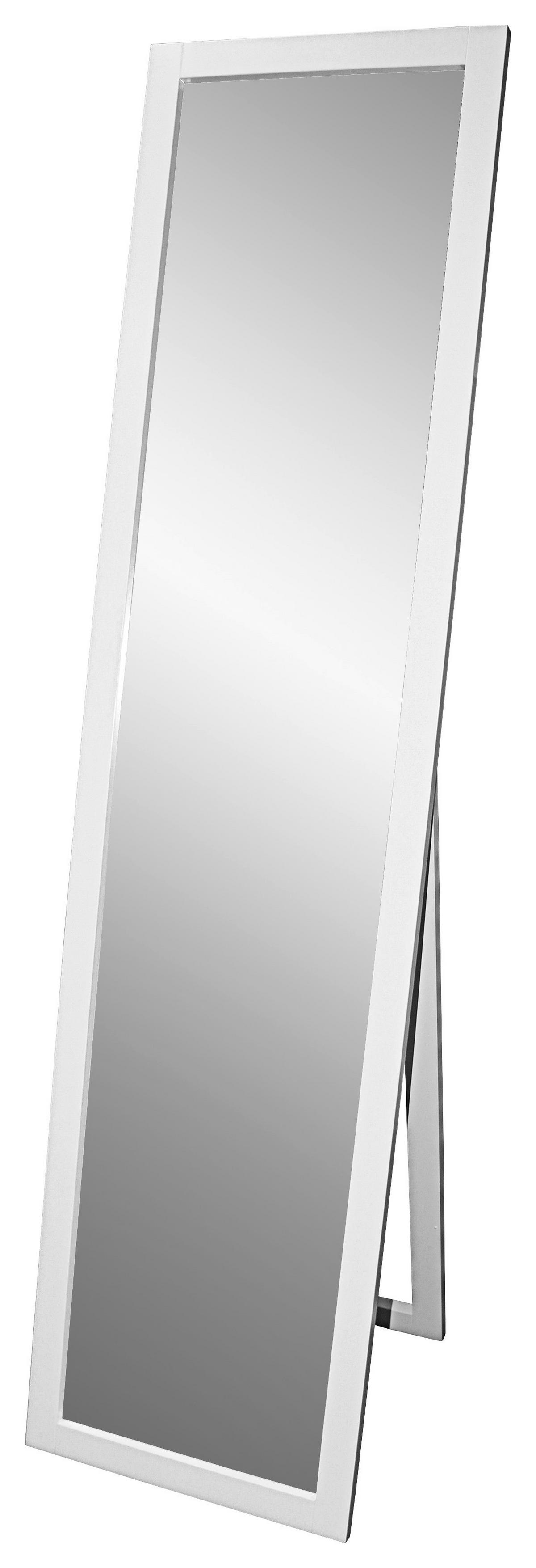 Oglindă MEGGY - alb, Modern, sticlă/lemn (40/160/3,8cm) - Modern Living