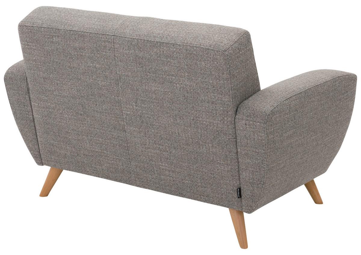 2-SITZER-SOFA JERRY - Naturfarben/Grau, Design, Holz/Textil (136/85/82cm) - Max Winzer