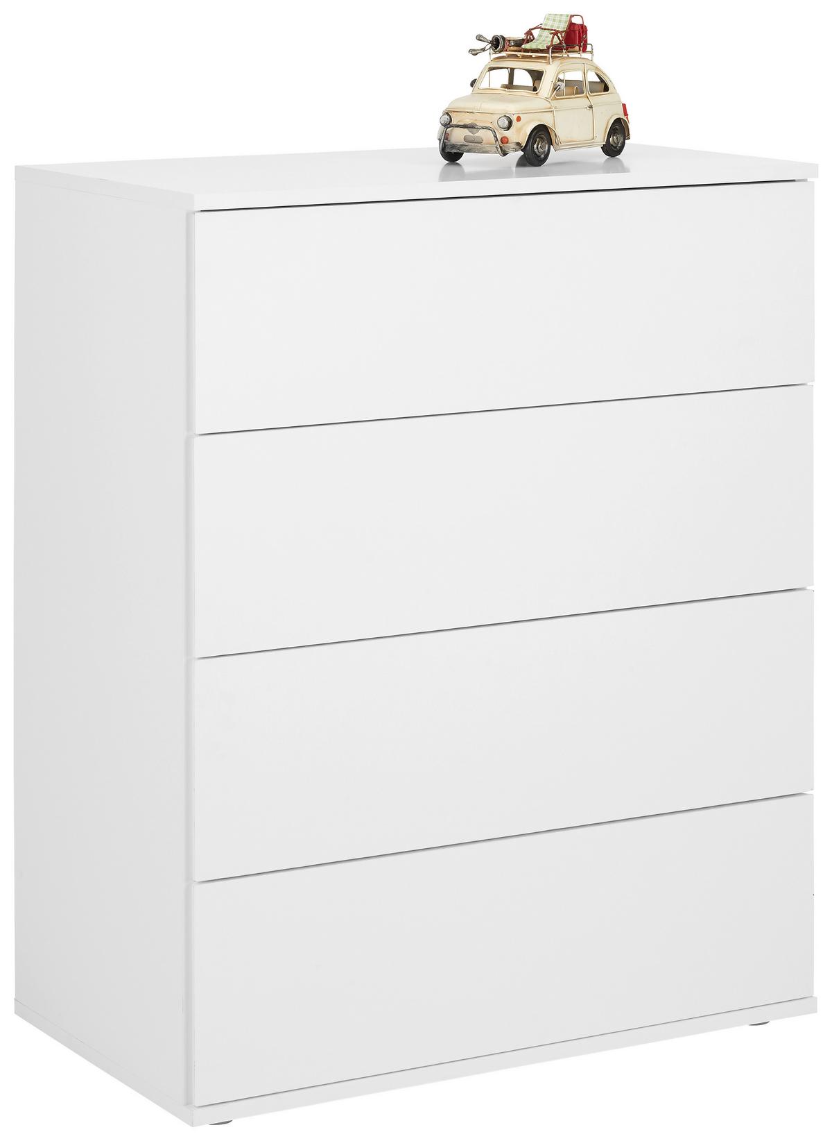 Kommode Weiß - Grau, MODERN, Holzwerkstoff/Kunststoff (75/95/43cm) - Mömax