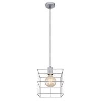 Hängeleuchte Merril Zinkfarben max. 60 Watt - Zinkfarben, Design, Metall (20/20/150cm) - Globo