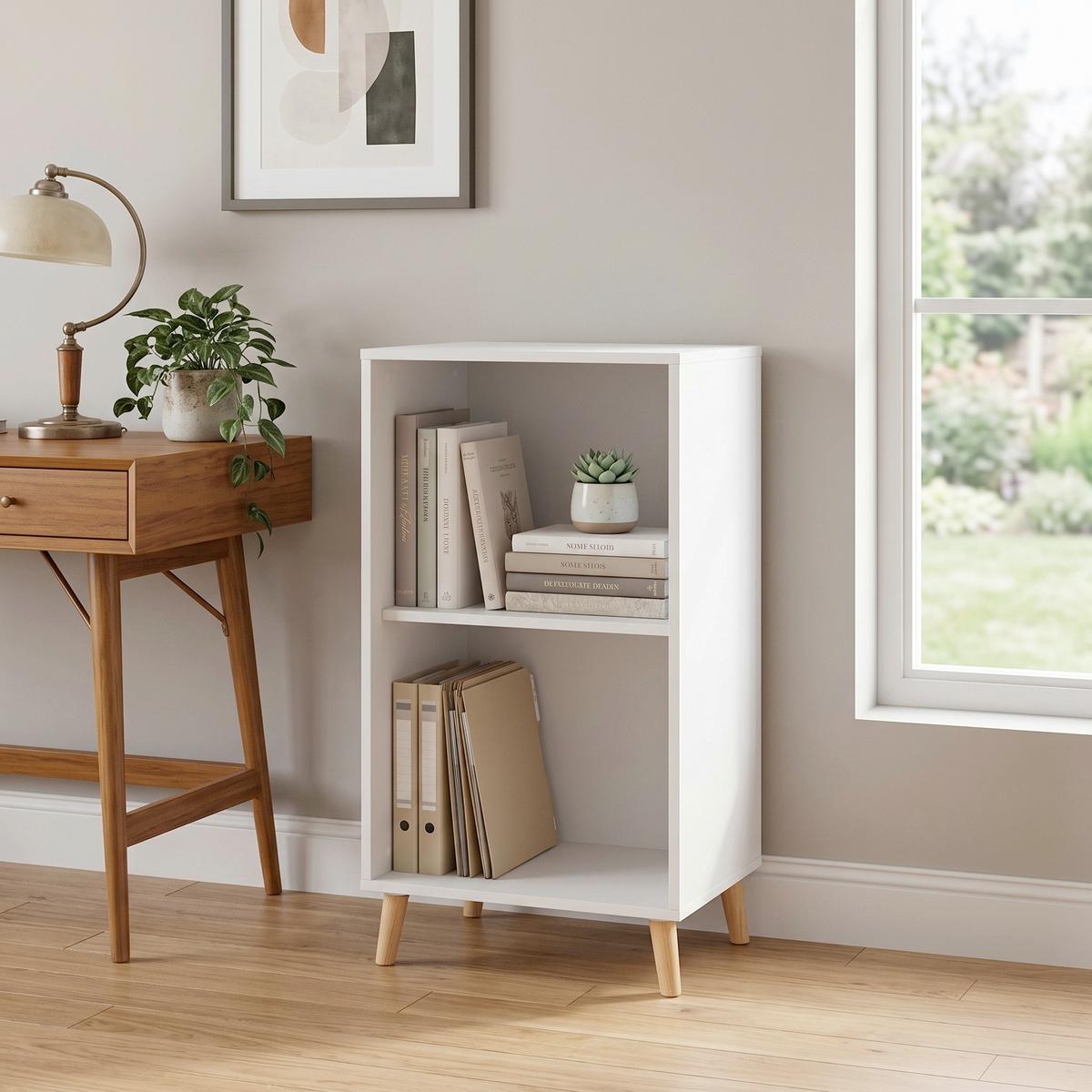 Regal Serie 500, Bela - bela, Moderno, leseni material/les (50,95/92,6/41cm) - MID.YOU