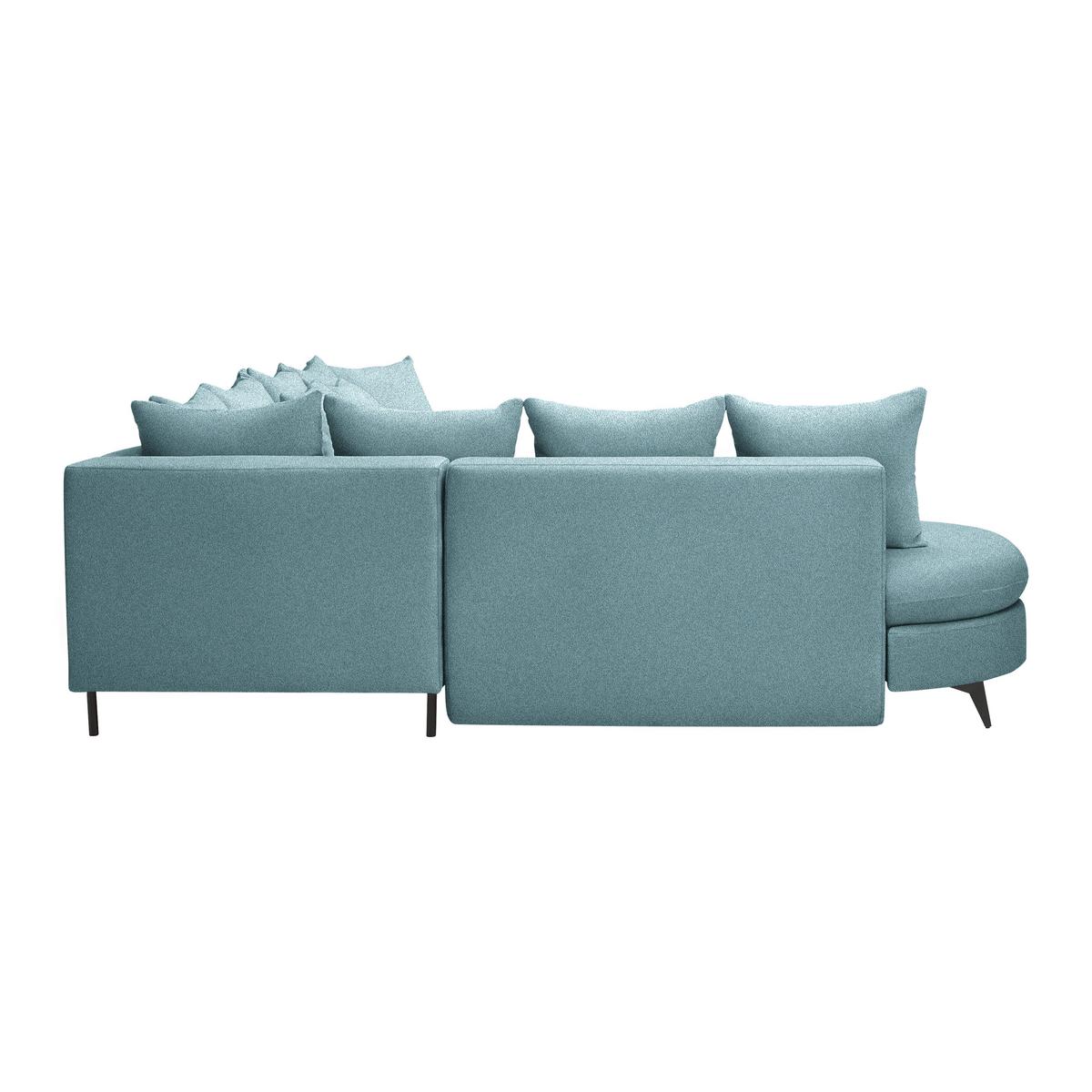 Ecksofa Axel Blau - Blau/Schwarz, MODERN, Textil/Metall (250/87/291cm) - Mömax