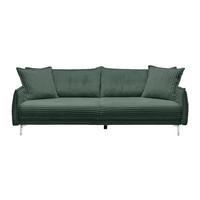 Bigsofa Kiss Dunkelgrün - Chromfarben/Dunkelgrün, Modern, Holz/Metall (241/90/117cm) - Mömax