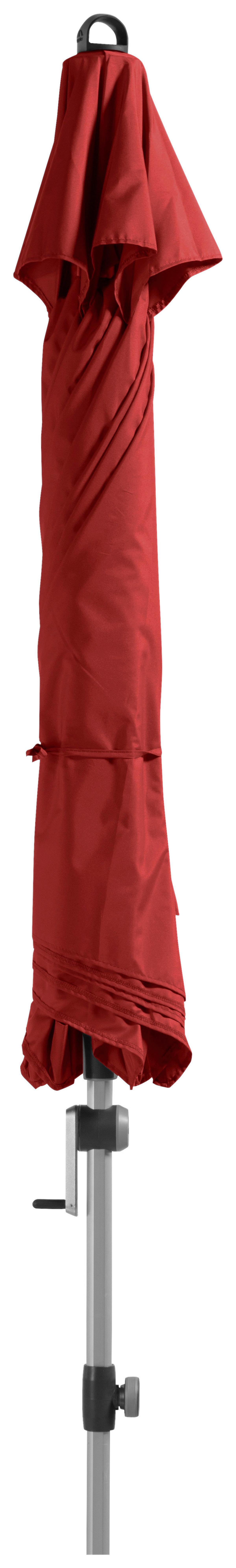 Sonnenschirm Expert Auto Tilt 280 Bordeaux/Silberfarben - Bordeaux/Silberfarben, Basics, Textil/Metall (280/280cm) - Doppler