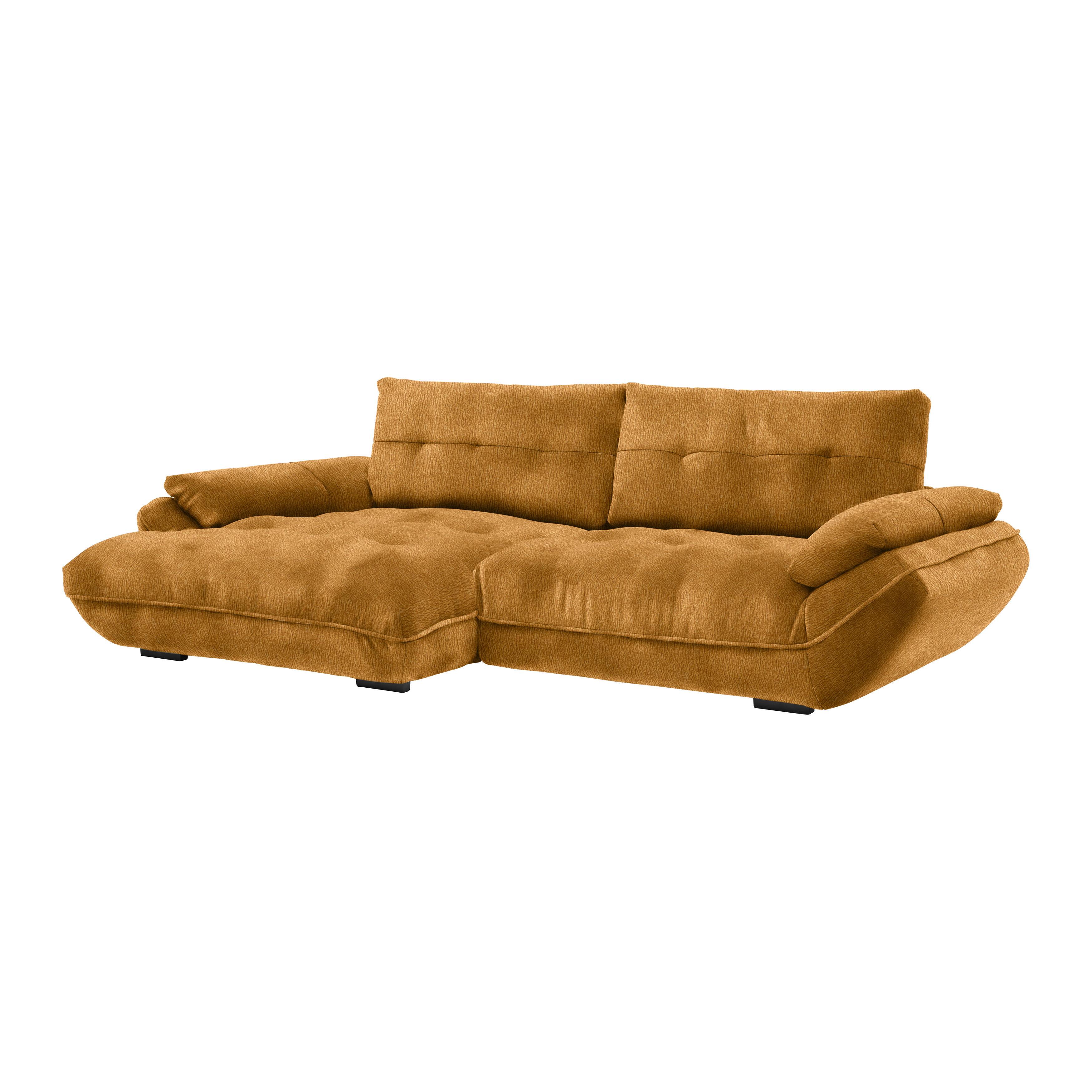 Wohnlandschaft Vivo Goldfarben - Goldfarben/Schwarz, MODERN, Kunststoff/Textil (179/63/317cm) - Premium Living