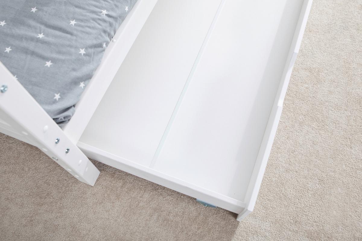 Hausbett Kay ca. 80x160 cm Weiß - Naturfarben/Weiß, MODERN, Holz/Textil (80/160cm) - MID.YOU