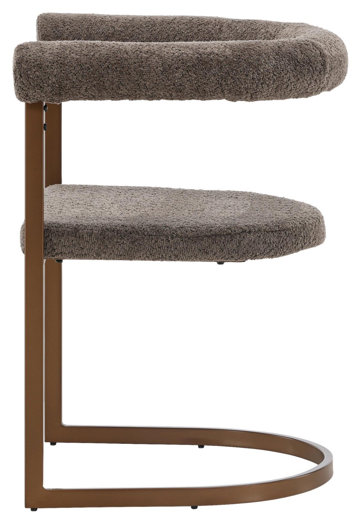 STUHL-SET MORNING - Braun/Grau, Design, Textil/Metall (65/75/54cm) - Livetastic