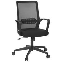 Pisarniški Stol Preston, Črna - črna, Basics, umetna masa/tekstil (58/110/52cm) - MID.YOU