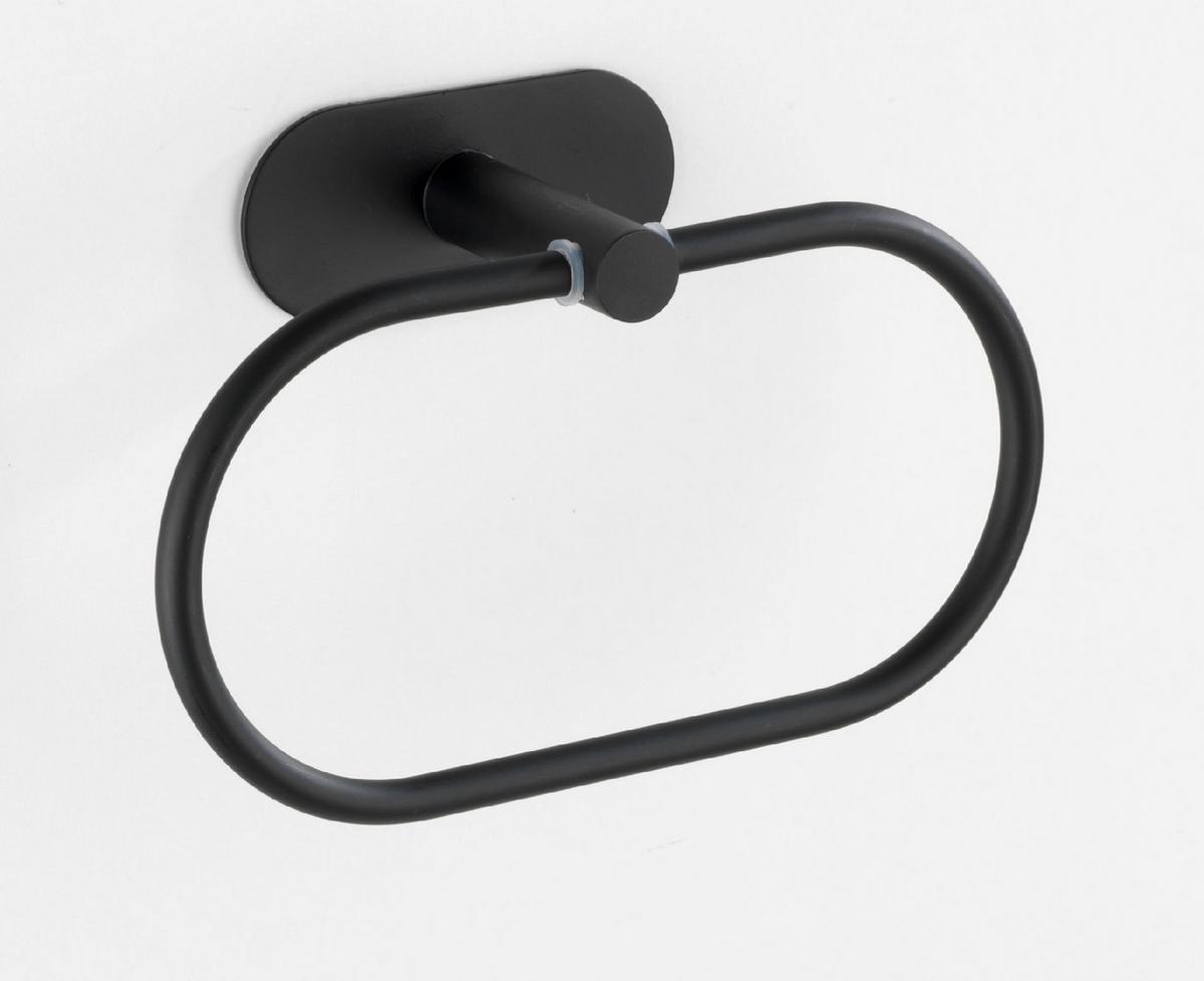 Suport pentru prosop Orea Black - negru, Modern, metal (20,5/12,5/7,5cm) - Wenko