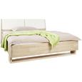 Bett Weiß/Eichefarben 180x200cm - Eichefarben/Weiß, KONVENTIONELL, Holzwerkstoff/Kunststoff (186/95,5/220,8cm) - Premium Living