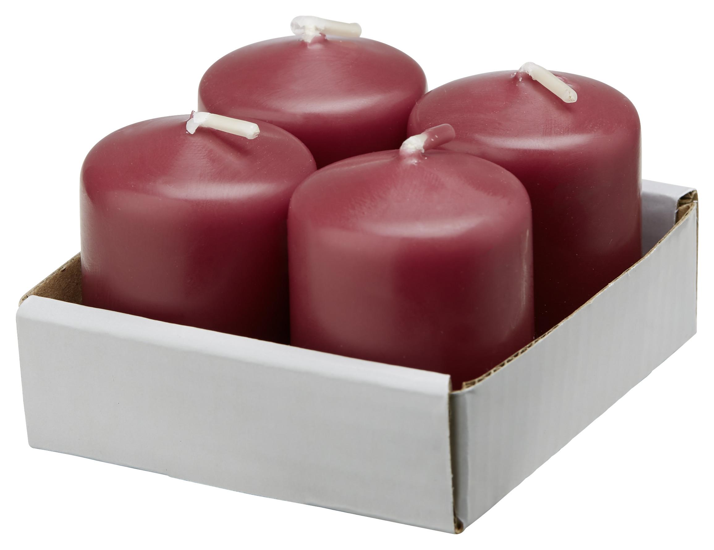 Tömbgyertyaszett Katrinja - sötétbarna/világos rózsaszín, paraffin (3,8/5cm) - Modern Living