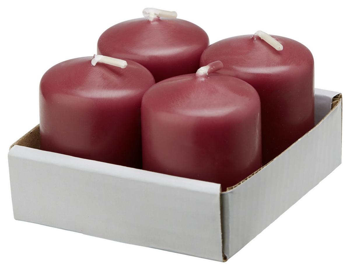 Tömbgyertyaszett Katrinja - sötétbarna/világos rózsaszín, paraffin (3,8/5cm) - Modern Living