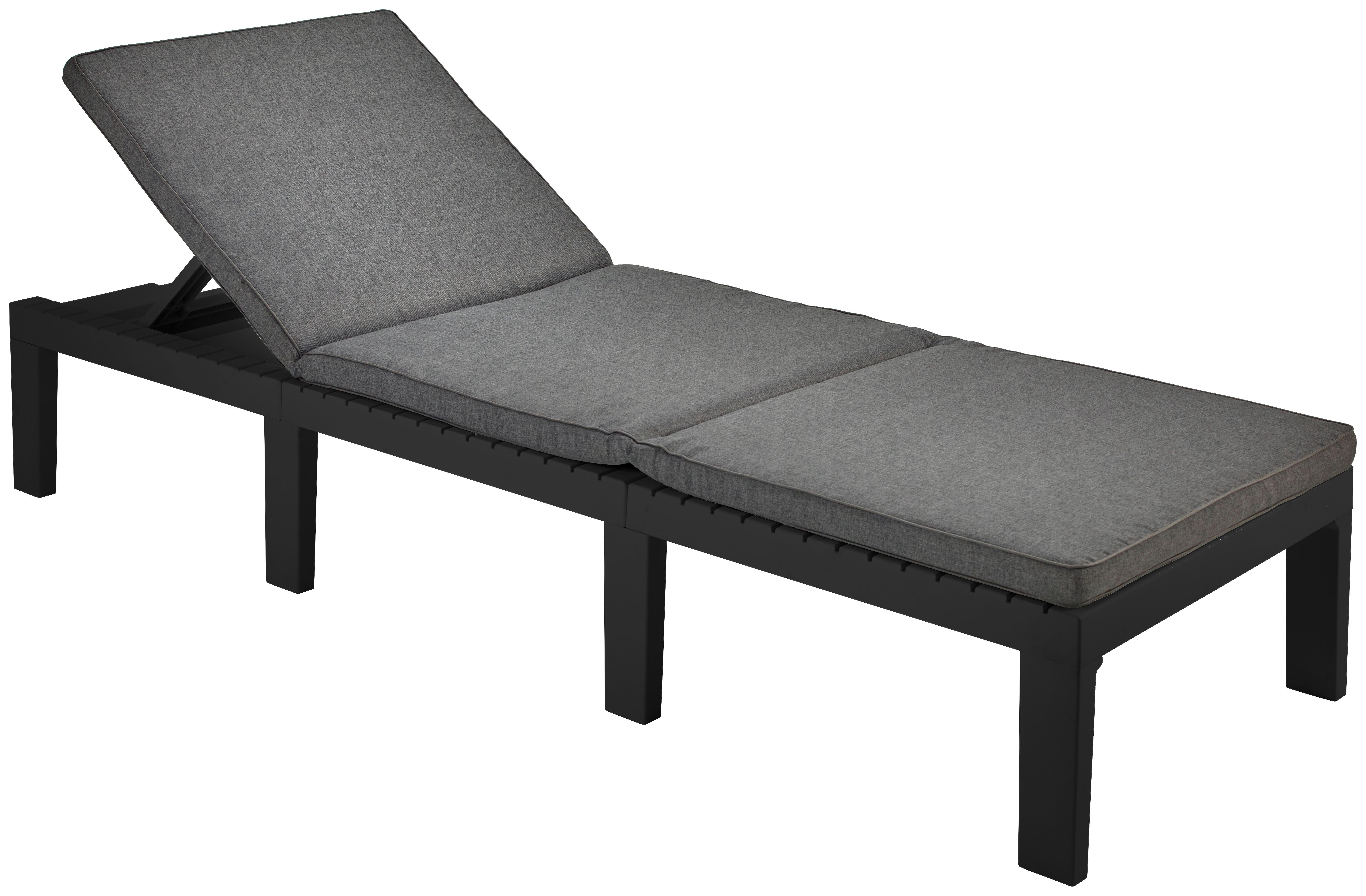 Napozóágy Haiti - antracit, műanyag (195/65/78cm) - Mömax